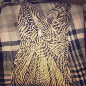 A zebra pattern blouse
